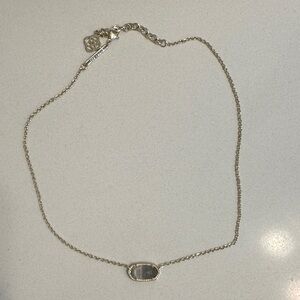 Light grey kendra scott necklace gold